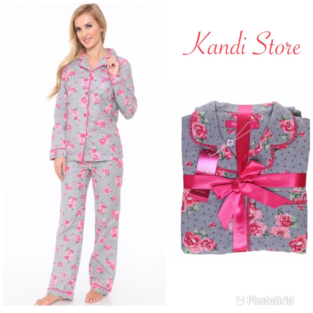 Gray & Rose Floral Pre-Gift Wrapped PJs